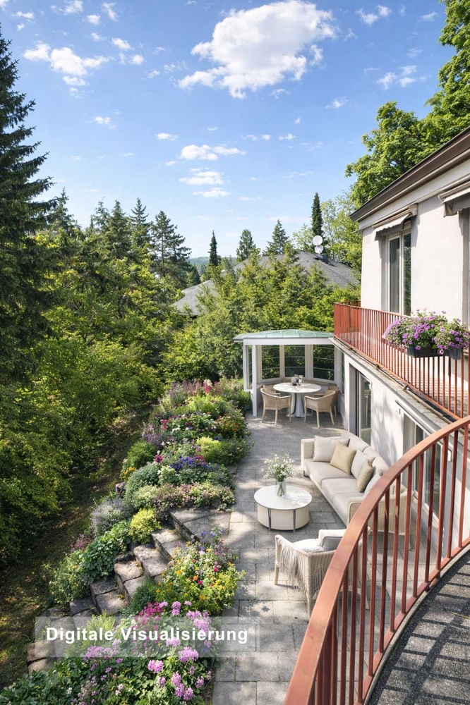3.-Digitale-Visualisierung--Terrasse,-Balkon Einfamilienhaus Bad Homburg vor der H�he