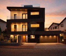 Hausansicht -Nacht Ein Zuhause f�r h�chste Anspr�che - Exklusive Designer-Villa in Bad Vilbel