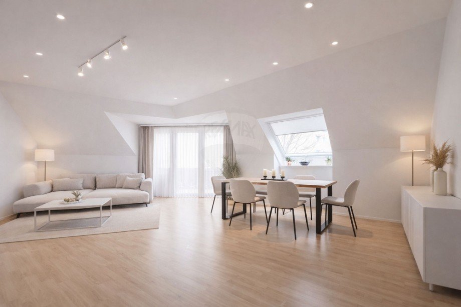 Digital-Staging-Wohnzimmer-2 Dachgeschosswohnung Bad Homburg vor der H�he / Kirdorf