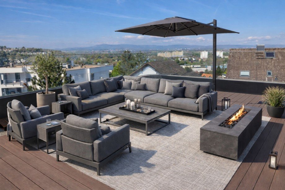 Dachterrasse -Digital Staging Villa Bad Vilbel